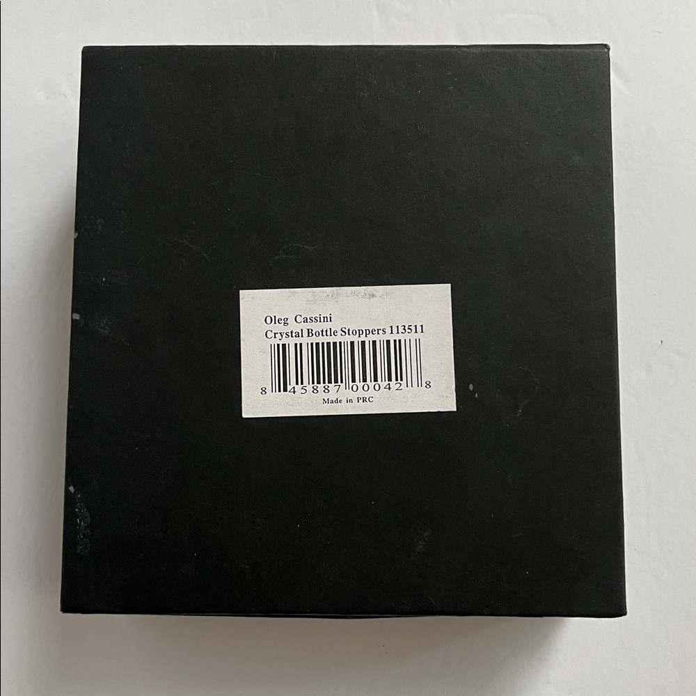 Oleg Cassini Crystal Bottle Stoppers NIB - Picture 4 of 11